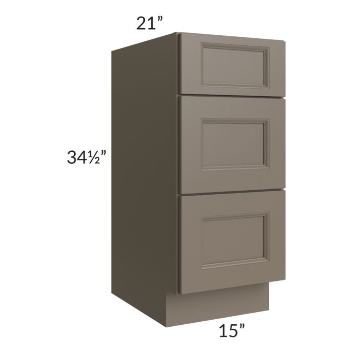 Tuscan Stone 15" Vanity 3-Drawer Base Cabinet