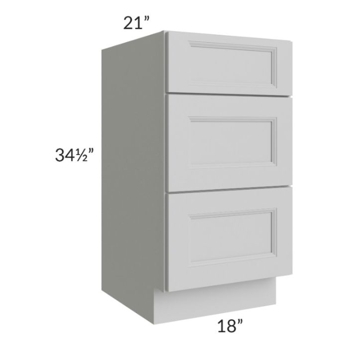 Tuscan Painted Grey 18" Vanity 3-Drawer Base Cabinet