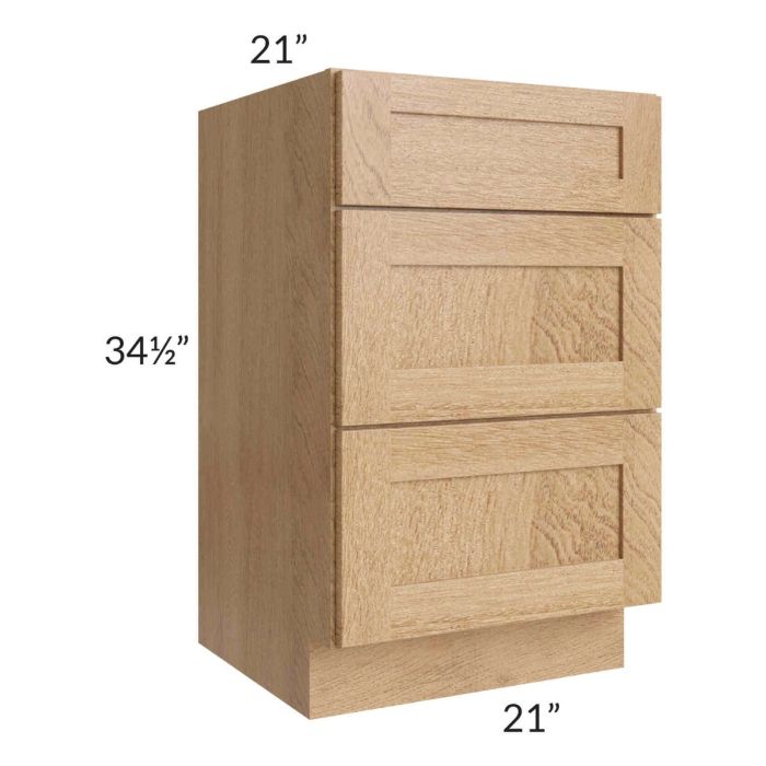 Midtown Timber Shaker 21" Vanity Drawer Base Cabinet