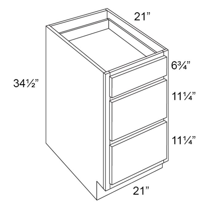 Midtown 21" Vanity Drawer Base Cabinet