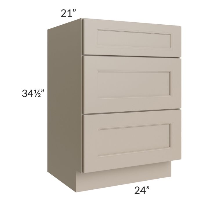 Tuscan Oyster 24" Vanity Drawer Base Cabinet