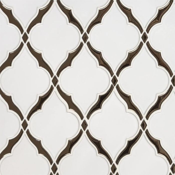 Victorian Light Arabesque 8mm Tile