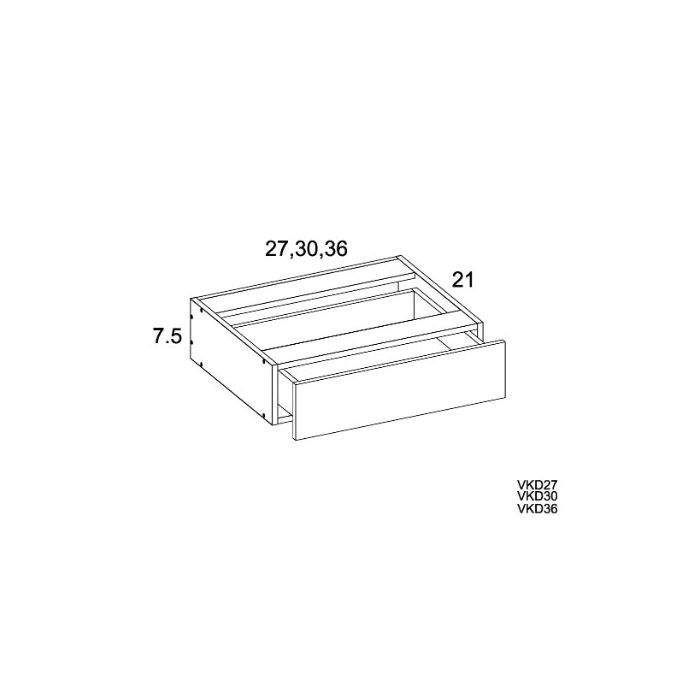 Harbor Navy 27" Knee Drawer