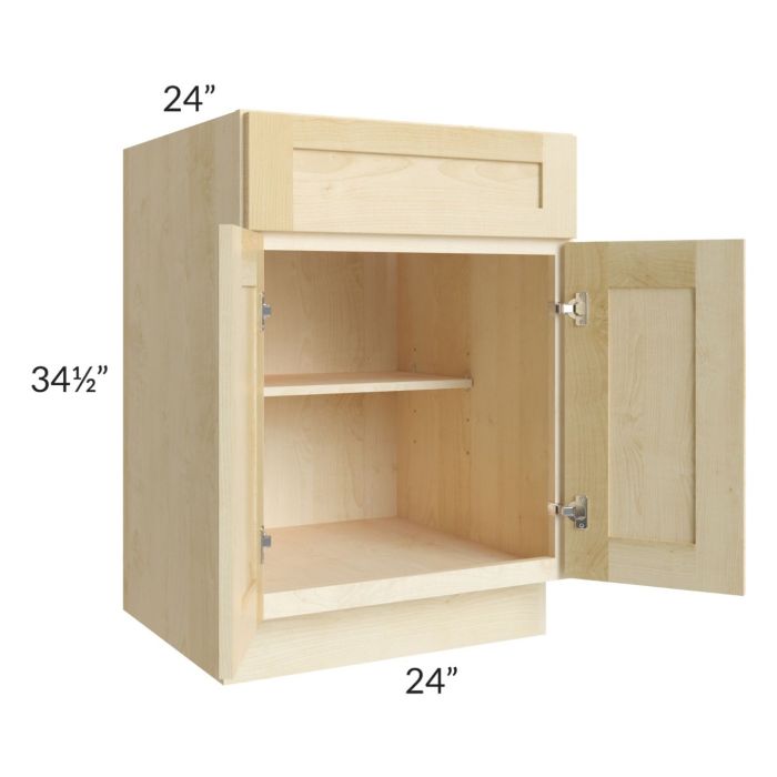 Unfinished Shaker 24" Base Cabinet
