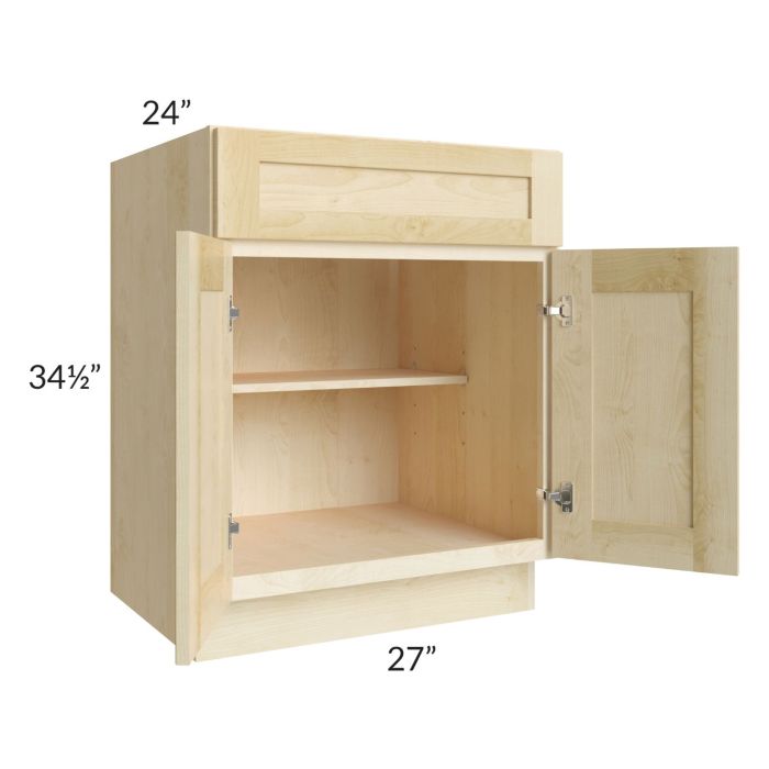 Unfinished Shaker 27" Base Cabinet