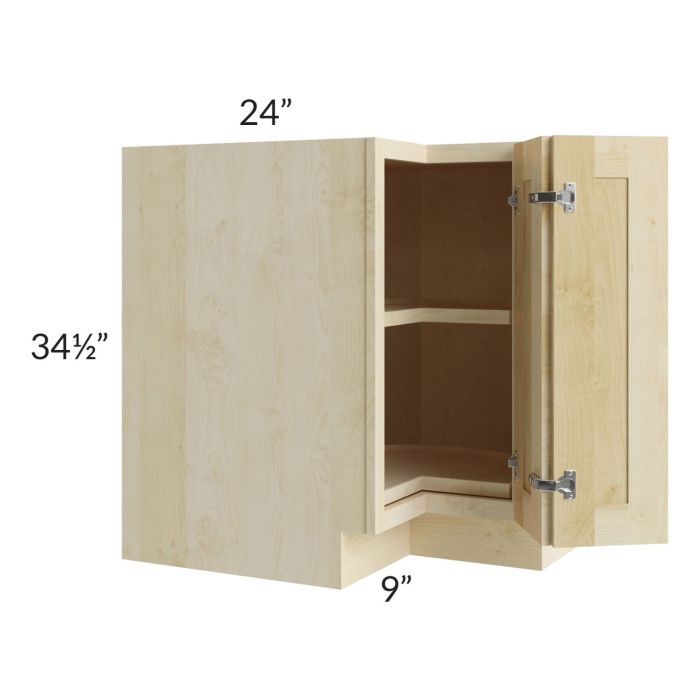 Unfinished Shaker 33" Lazy Susan Base Cabinet