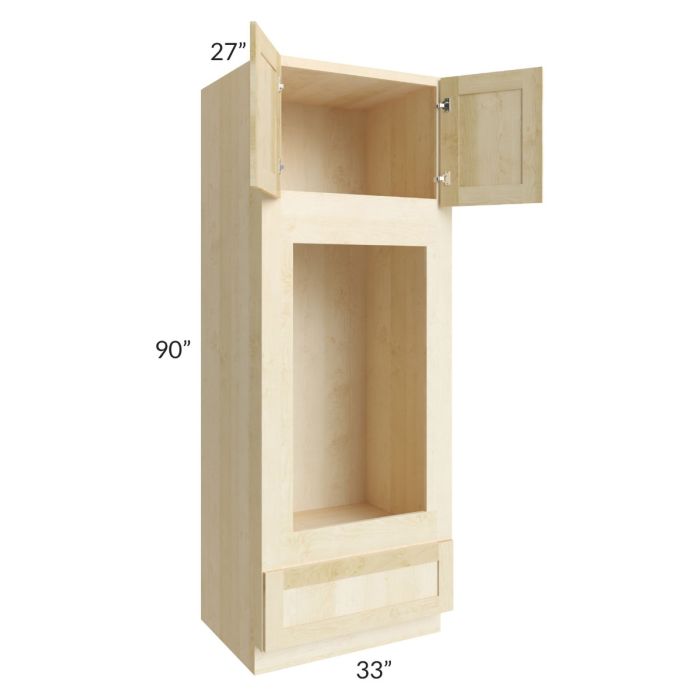 Unfinished Shaker 33x90x27 Oven Cabinet