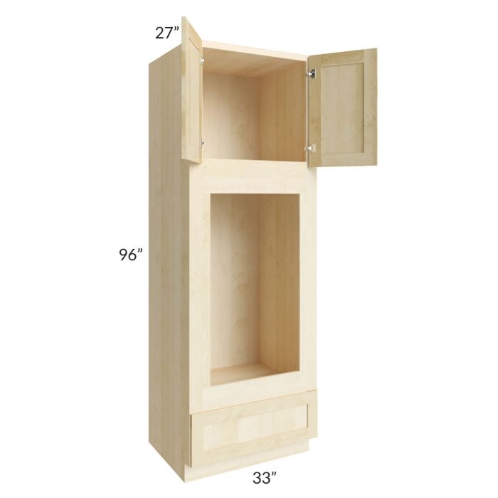 Unfinished Shaker 33x96x27 Oven Cabinet