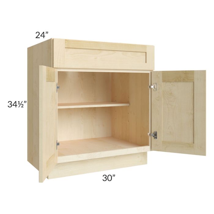 Unfinished Shaker 30" Sink Base Cabinet