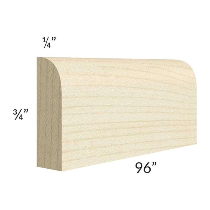 Unfinished Shaker 8' Scribe Molding