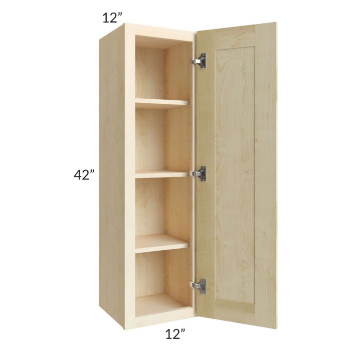 Unfinished Shaker 12x42 Wall Cabinet