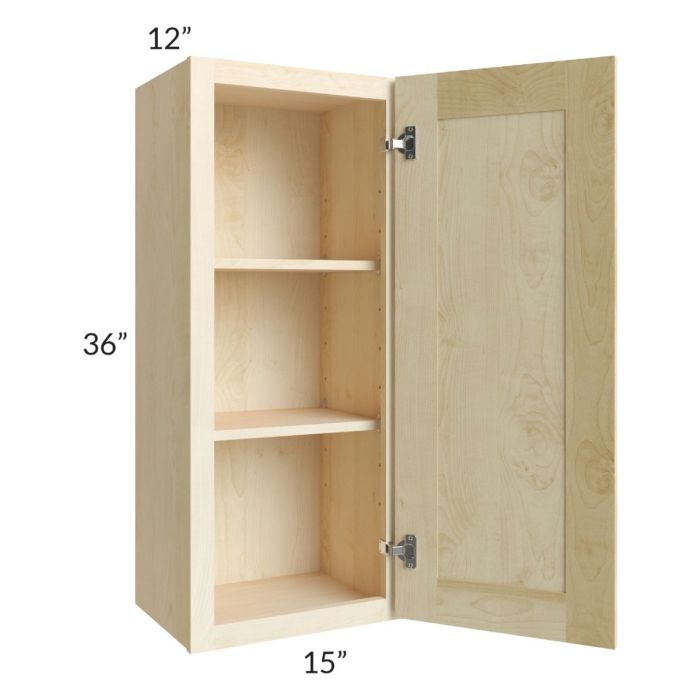 Unfinished Shaker 15x36 Wall Cabinet