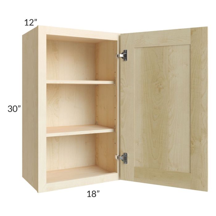 Unfinished Shaker 18x30 Wall Cabinet