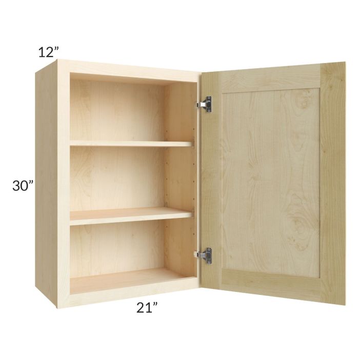 Unfinished Shaker 21x30 Wall Cabinet