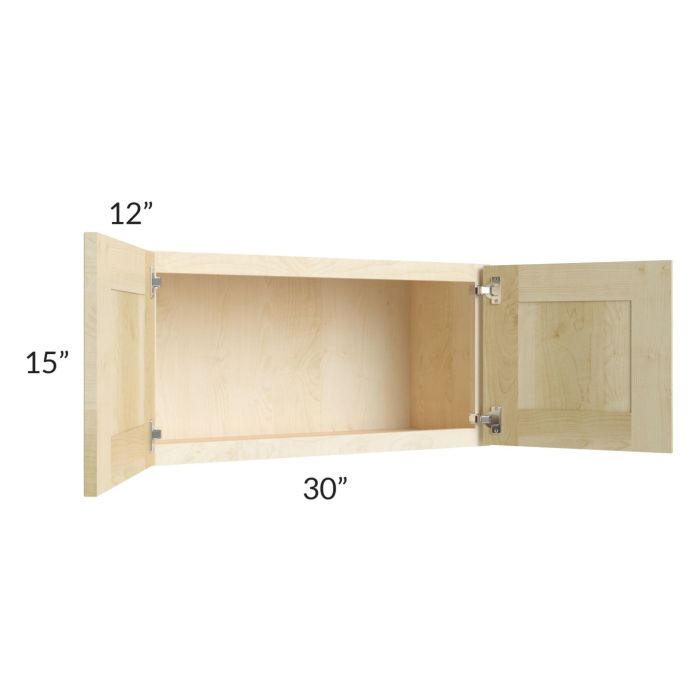 Unfinished Shaker 30x15 Wall Cabinet
