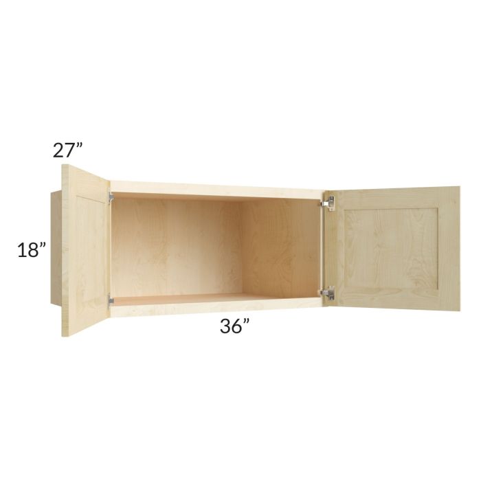 Unfinished Shaker 36x18x27 Wall Cabinet