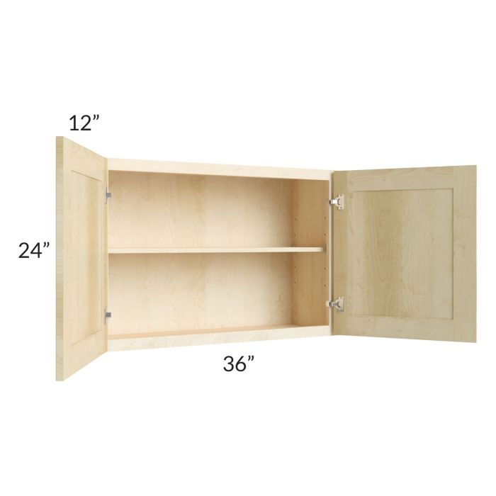 Unfinished Shaker 36x24 Wall Cabinet