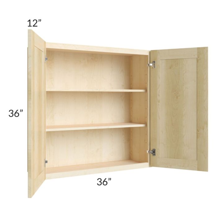Unfinished Shaker 36x36 Wall Cabinet