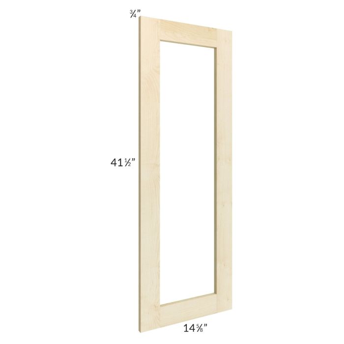 Unfinished Shaker 24x42 Wall Diagonal Corner Glass Door Only