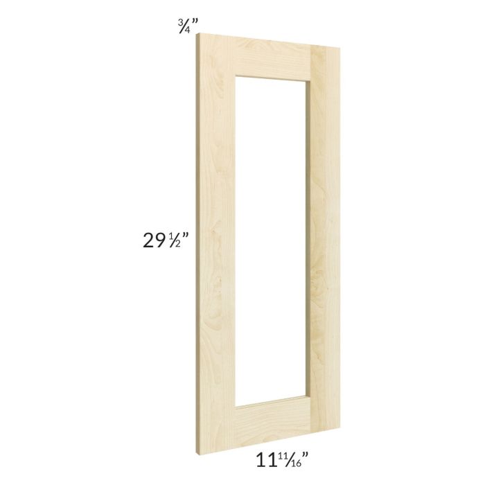 Unfinished Shaker 12x30 Glass Door Only