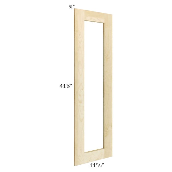 Unfinished Shaker 12x42 Glass Door Only