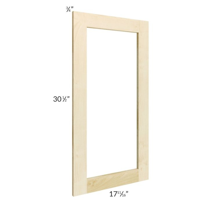 Unfinished Shaker 18x36 Glass Door Only