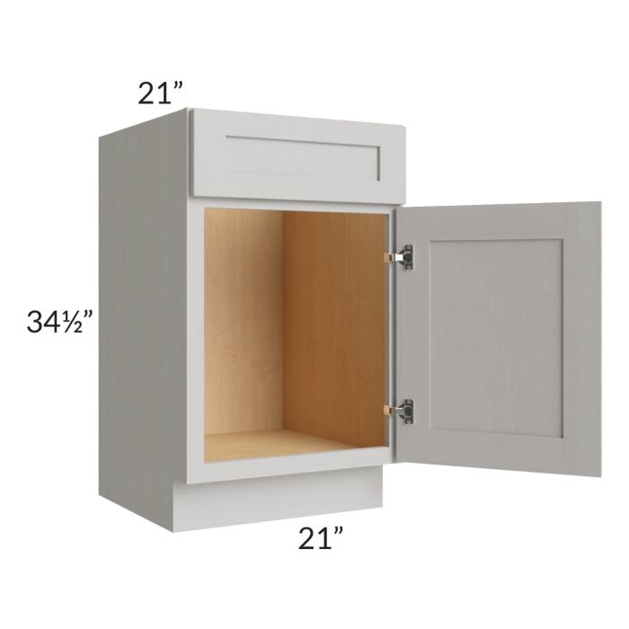 Midtown Light Grey Shaker 21" Vanity Sink Base Cabinet