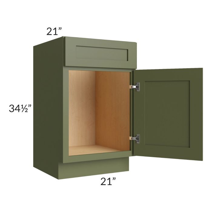 Midtown Hunter Green Shaker 21" Vanity Sink Base Cabinet