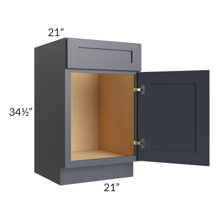 Midtown Indigo Shaker 21" Vanity Sink Base Cabinet