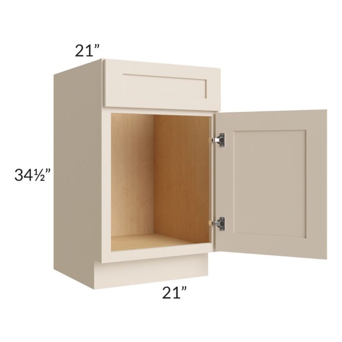 Midtown Cream Shaker 21" Vanity Sink Base Cabinet