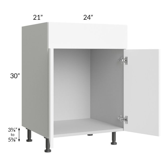 Milan White Matte 24" Vanity Sink Base Cabinet