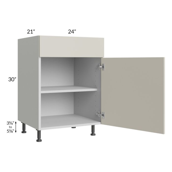 Milan Beige Matte 24" Vanity Sink Base Cabinet (1 door)