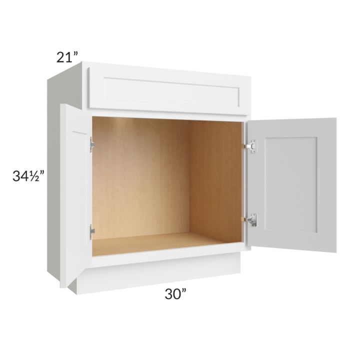 Stratus White 30" Vanity Sink Base Cabinet