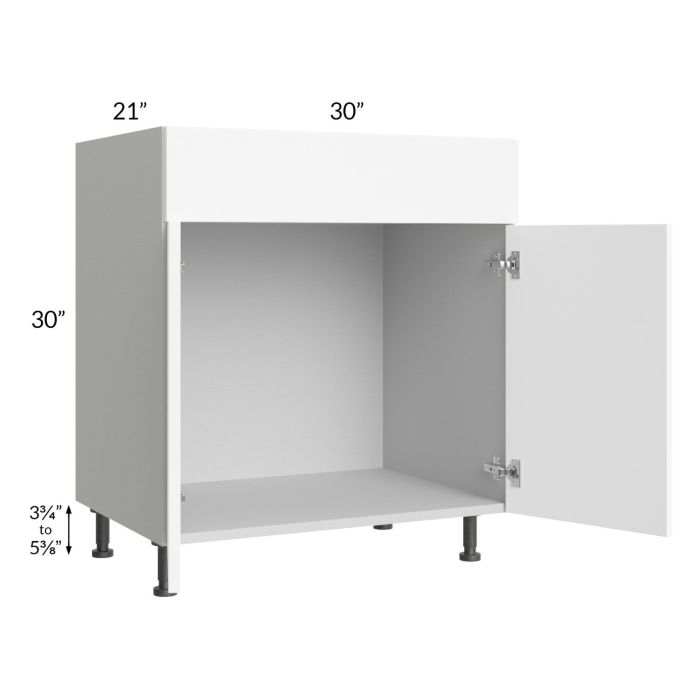 Milan White Matte 30" Vanity Sink Base Cabinet