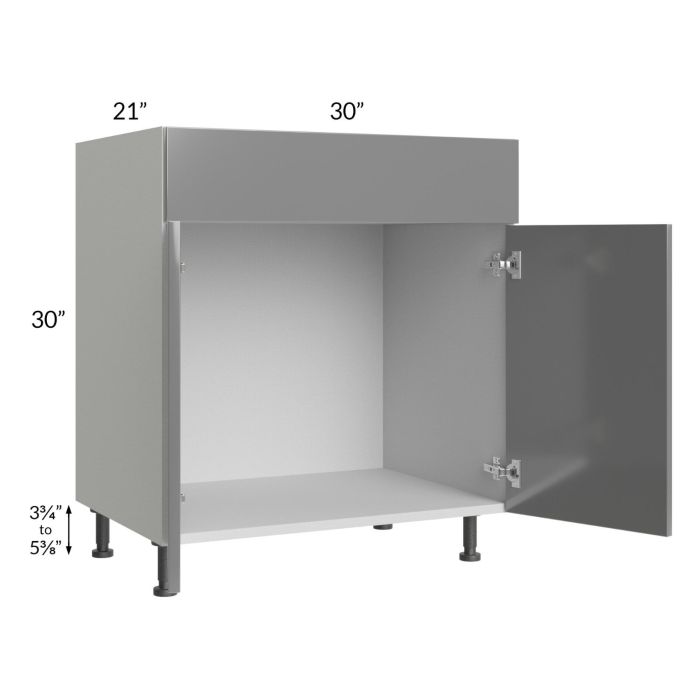 Milan Grey Gloss 30" Vanity Sink Base Cabinet