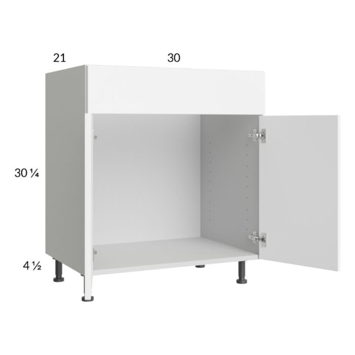 Euro Gloss White 30" Vanity Sink Base Cabinet