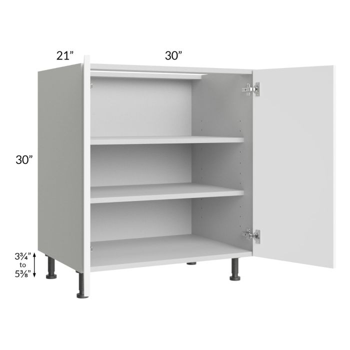 Milan White Matte 30" Full Height Door Vanity Sink Base Cabinet