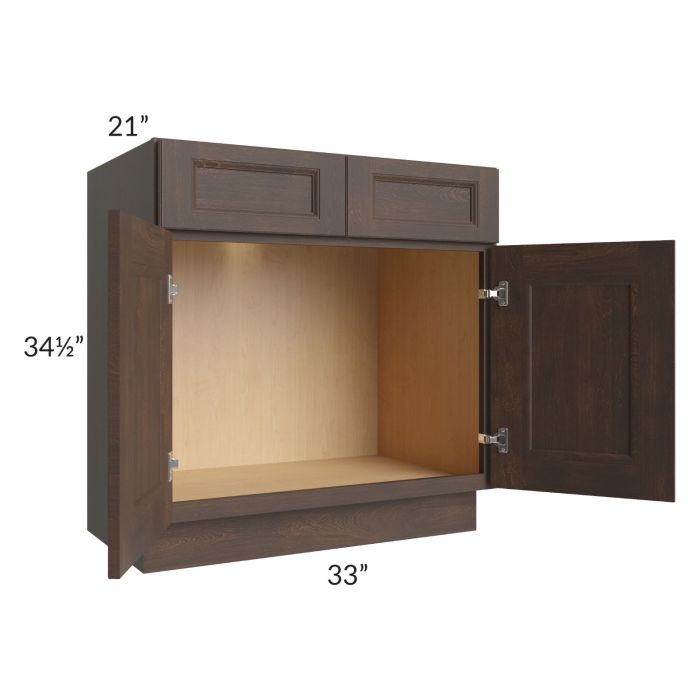 Tuscan Kona Brown 33" Vanity Sink Base Cabinet