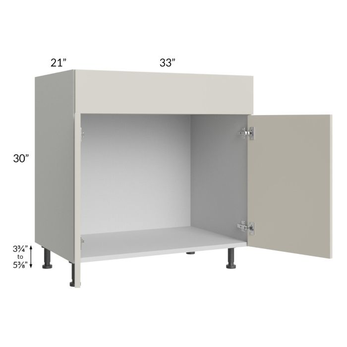 Milan Beige Matte 33" Vanity Sink Base Cabinet