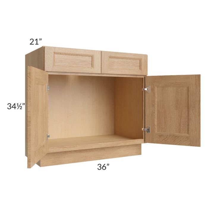 Tuscan Timber 36" Vanity Sink Base Cabinet