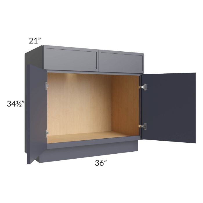 Vienna Indigo 36" Vanity Sink Base Cabinet