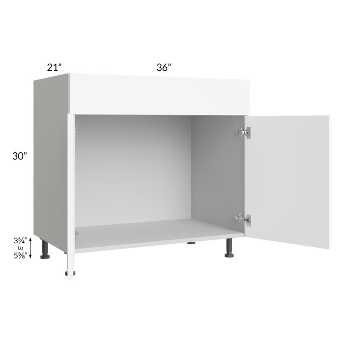 Milan White Matte 36" Vanity Sink Base Cabinet