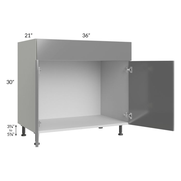 Milan Grey Gloss 36" Vanity Sink Base Cabinet