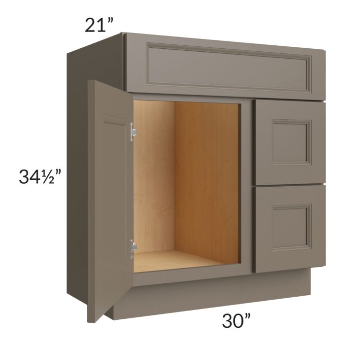 Tuscan Stone 30" Vanity Sink and Drawer Combo (Drawers on Right)