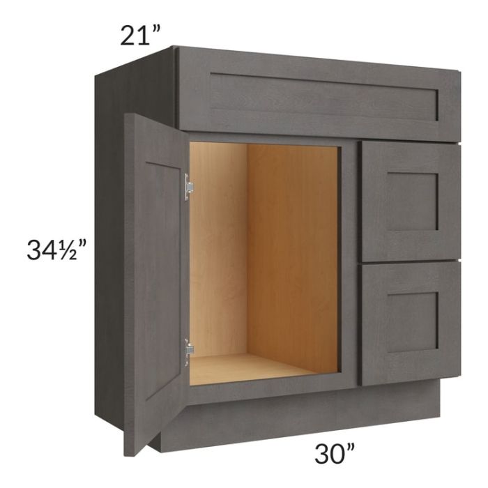 30" Vanity Sink and Drawer Combo (Drawers on Right)