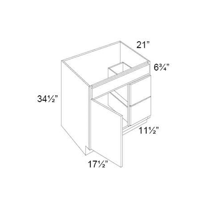 Vienna 30" Vanity Sink and Drawer Combo (Drawers on Left)
