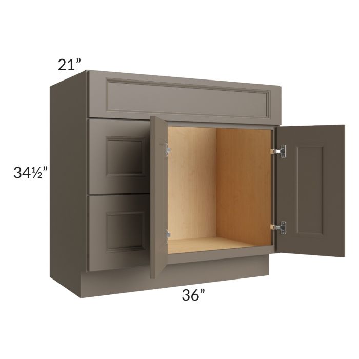 Tuscan Stone 36" Vanity Sink and Drawer Combo (Drawers on Left)