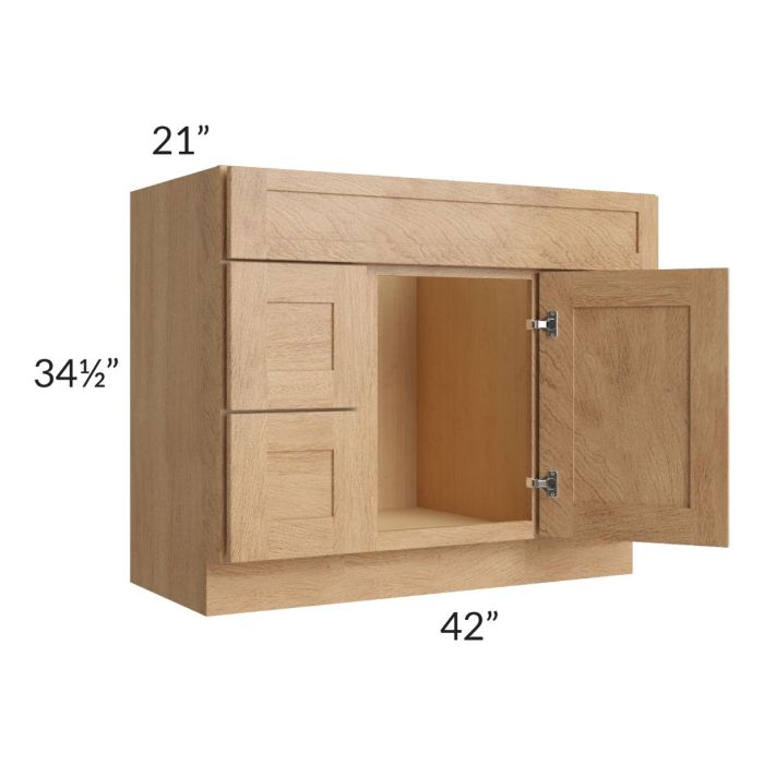 Midtown Timber Shaker 42" Vanity Sink and Drawer Combo