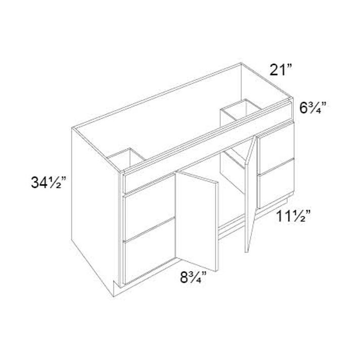 42" Vanity Sink and Drawer Combo