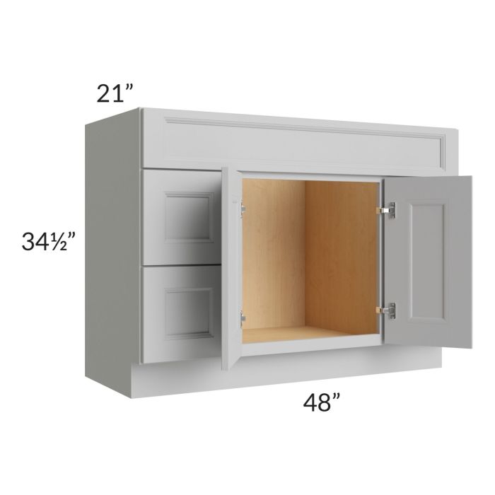 Tuscan Painted Grey 48" Vanity Sink and Drawer Combo